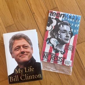 Bill Clinton hardcover book with a TEEN VOGUE MAGAZINE…unopened in plastic